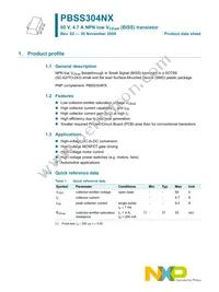 PBSS304NXZ Datasheet Page 2