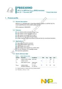 PBSS305ND Datasheet Page 2
