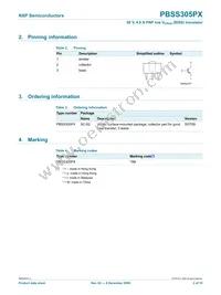 PBSS305PX Datasheet Page 3