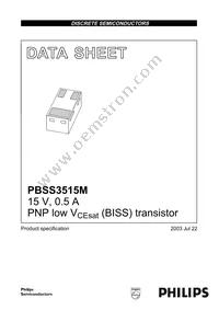 PBSS3515M Datasheet Cover