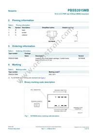 PBSS3515MB Datasheet Page 2