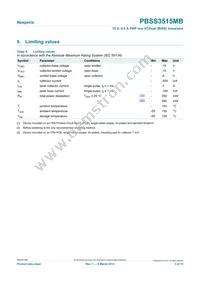 PBSS3515MB Datasheet Page 3