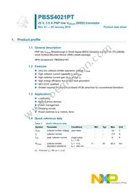 PBSS4021PT Datasheet Page 2