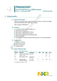 PBSS4032NT Datasheet Page 2