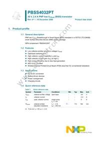 PBSS4032PT Datasheet Page 2