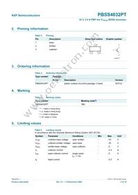 PBSS4032PT Datasheet Page 3