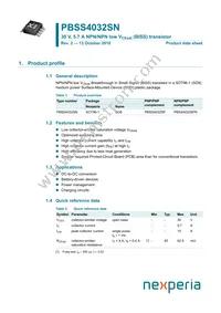 PBSS4032SN Datasheet Cover