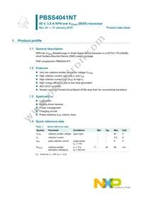 PBSS4041NT Datasheet Page 2