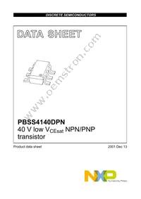 PBSS4140DPNF Datasheet Page 2