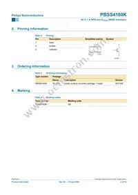 PBSS4160K Datasheet Page 2