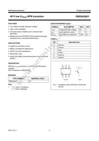 PBSS4240Y Datasheet Page 3