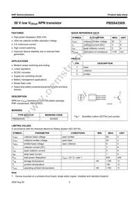 PBSS4350S Datasheet Page 2