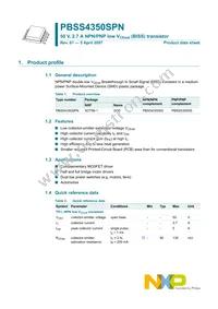 PBSS4350SPN Datasheet Cover