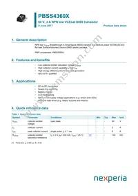 PBSS4360XF Datasheet Cover