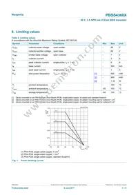 PBSS4360XF Datasheet Page 3