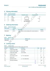 PBSS4360ZX Datasheet Page 2