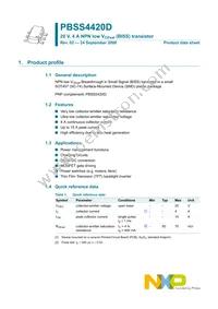 PBSS4420D Datasheet Page 2