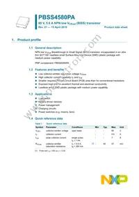 PBSS4580PA Datasheet Page 2