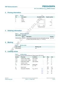 PBSS4580PA Datasheet Page 3