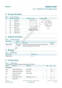 PBSS5112PAP Datasheet Page 2