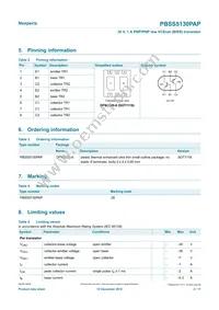 PBSS5130PAP Datasheet Page 2