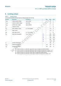 PBSS5130QAZ Datasheet Page 3