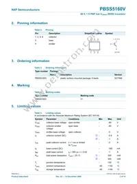 PBSS5160V Datasheet Page 3
