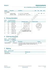 PBSS5220PAPSX Datasheet Page 2