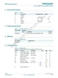 PBSS5220V Datasheet Page 3