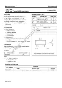 PBSS5250T Datasheet Page 3