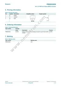 PBSS5320X Datasheet Page 2