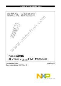 PBSS5350S Datasheet Cover