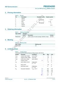 PBSS5420D Datasheet Page 3