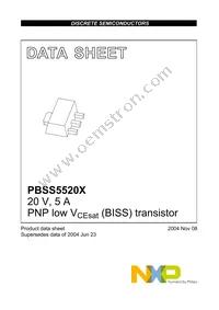 PBSS5520X Datasheet Page 2