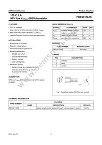 PBSS8110AS Datasheet Page 2