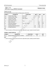 PBSS8110AS Datasheet Page 3