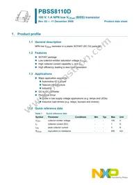 PBSS8110D Datasheet Page 2