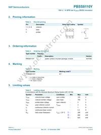 PBSS8110Y Datasheet Page 3