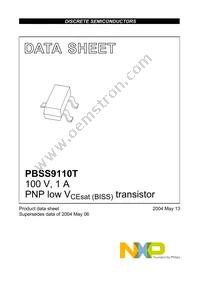 PBSS9110T Datasheet Page 2