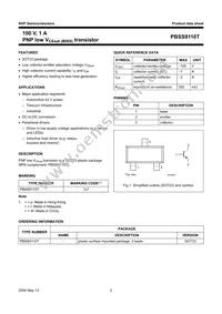 PBSS9110T Datasheet Page 3