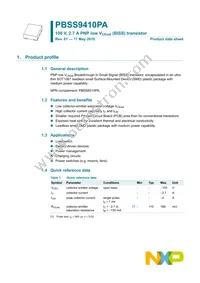 PBSS9410PA Datasheet Page 2