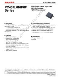 PC457L0NIP0F Datasheet Cover