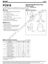 PC818Y Datasheet Cover