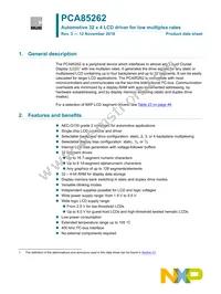 PCA85262ATT/AJ Datasheet Cover