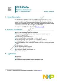 PCA8565AU/5BB/1 Datasheet Cover