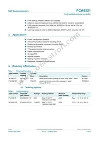 PCA9521DP Datasheet Page 2