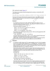 PCA9600DP/S911 Datasheet Page 17