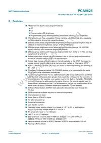 PCA9625D/S911 Datasheet Page 2