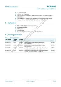 PCA9632TK2 Datasheet Page 3