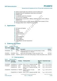 PCA9672D Datasheet Page 2